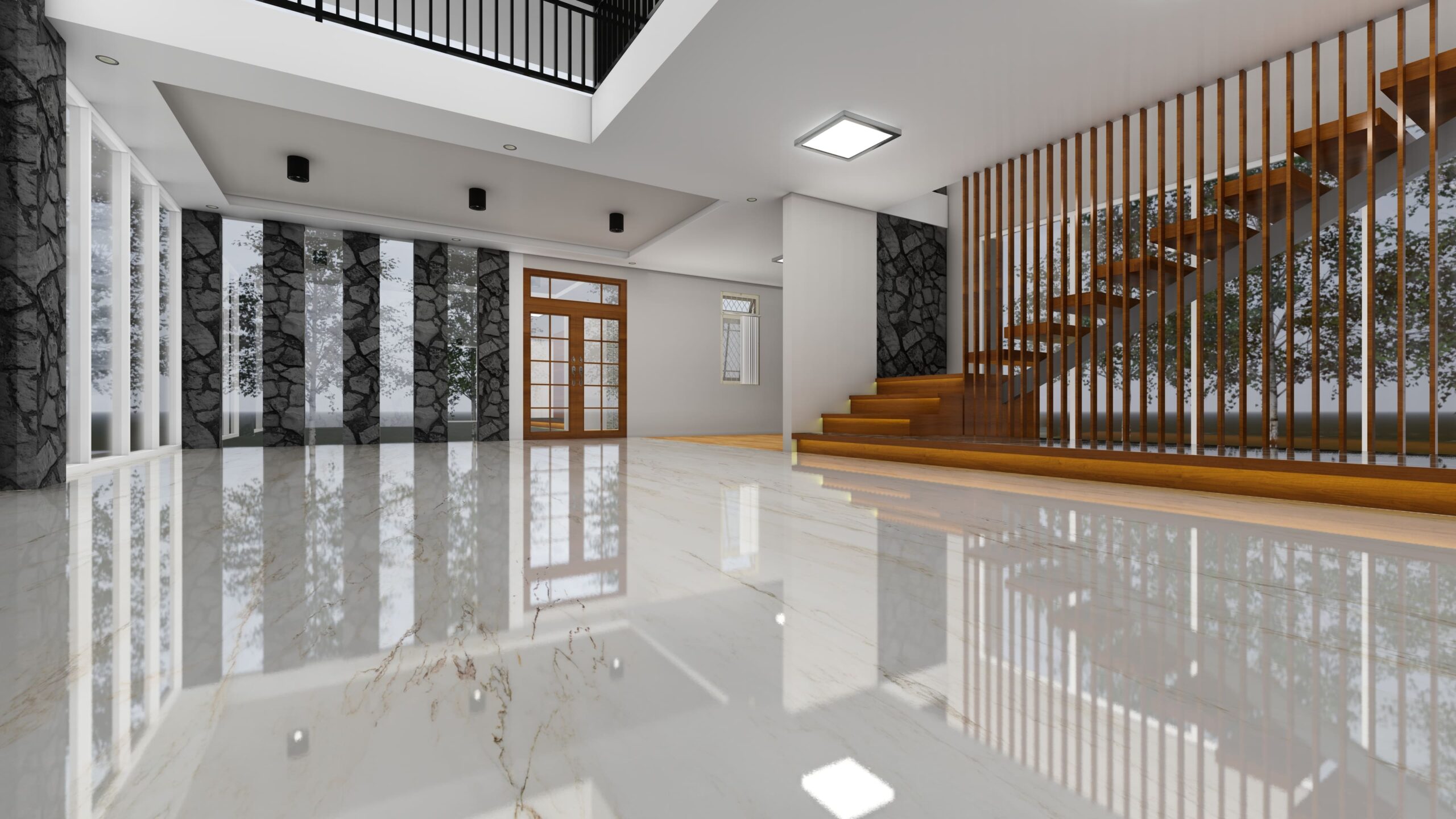 empty-room-modern-minimalist-style-house-wide-window-opening-terrace-3d-rendering