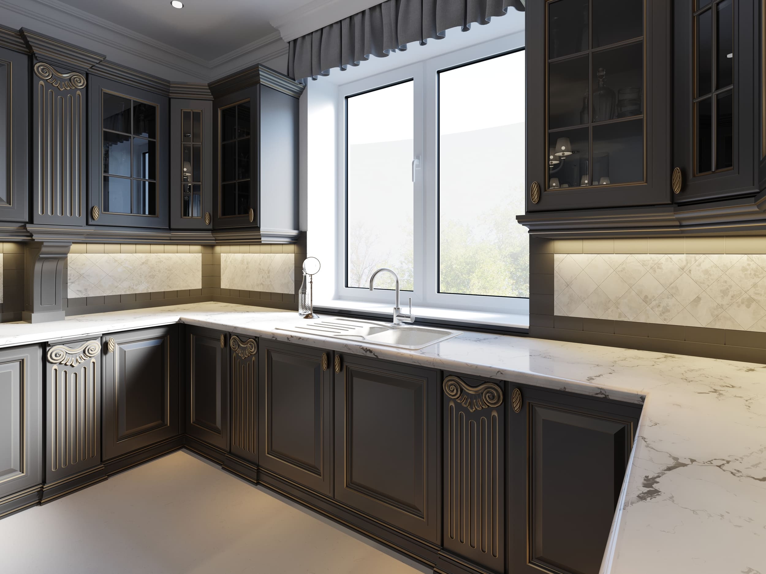 luxury-vintage-kitchen-interior-with-dining-area-3d-rendering